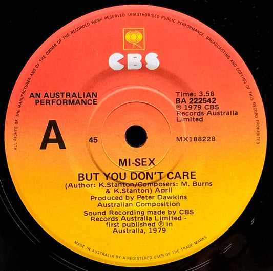 Mi-Sex : But You Don't Care (7")