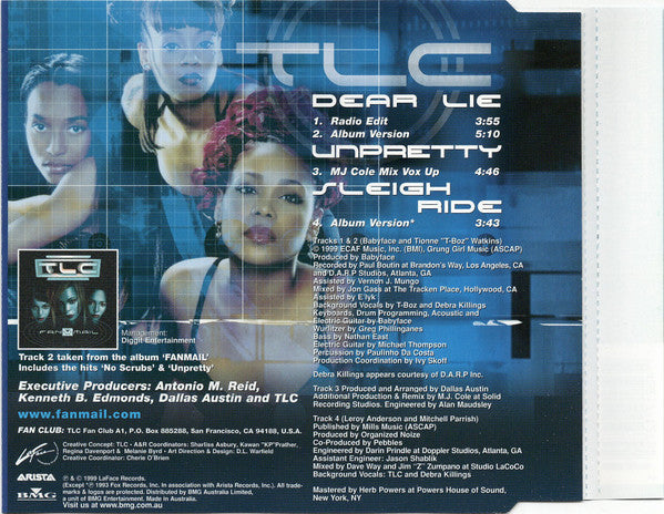 TLC : Dear Lie (CD, Single)