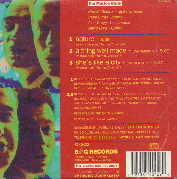 The Mutton Birds : Nature (CD, Single)