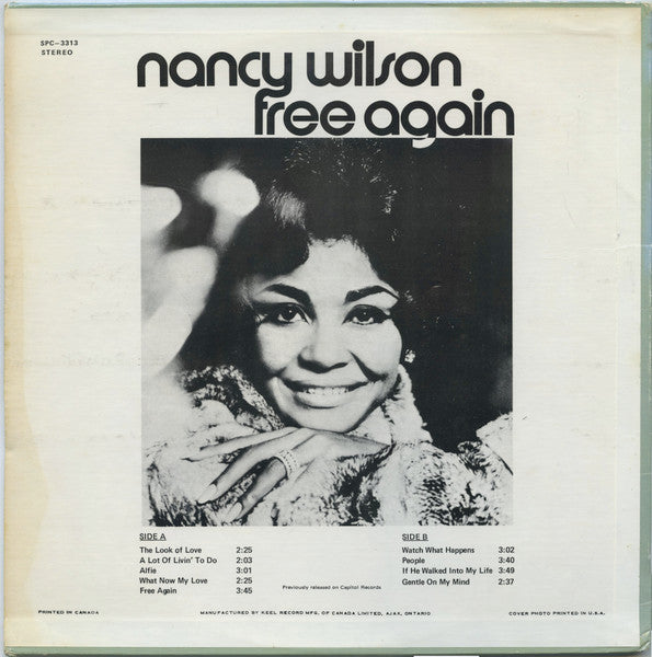 Nancy Wilson : Free Again (LP, Album, Comp)