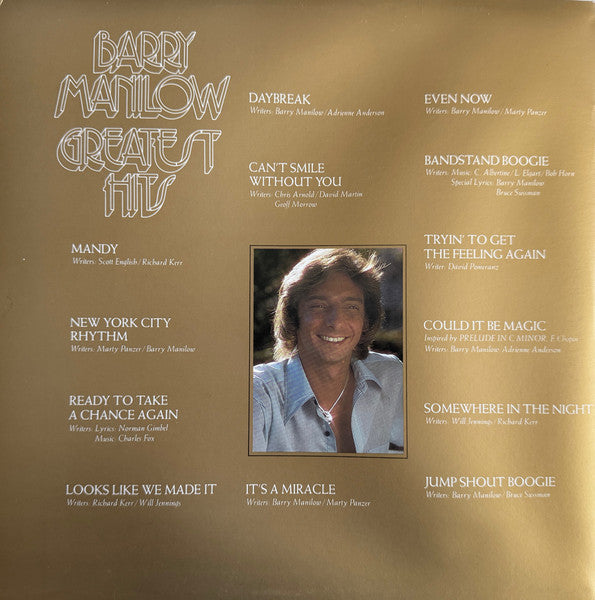 Barry Manilow : Greatest Hits (2xLP, Comp, RE)