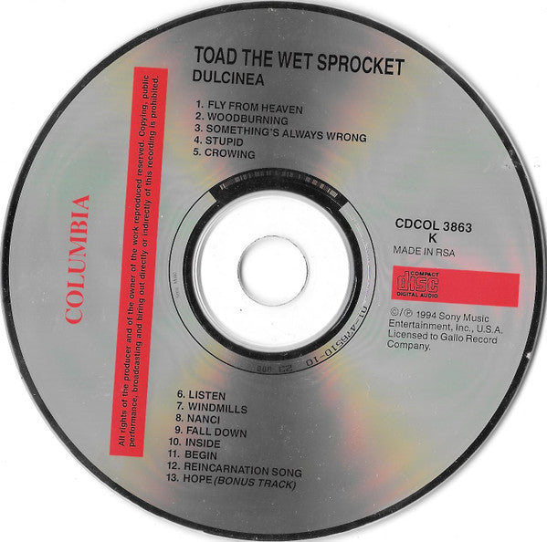 Toad The Wet Sprocket : Dulcinea (CD, Album)