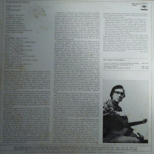 John Williams (7) : John Williams Plays Spanish Music (LP, Album)