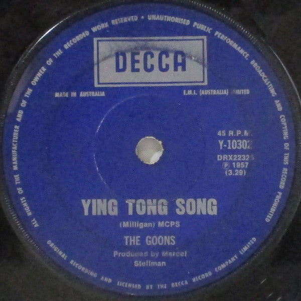 The Goons : Ying Tong Song (7", Single, Mono, RE)