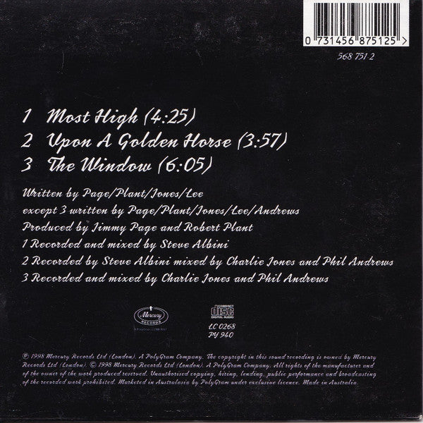 Jimmy Page & Robert Plant : Most High (CD, Single)