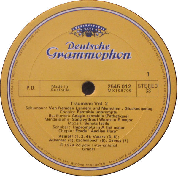 Various : Träumerei - Vol. 2 (The Most Beautiful Piano Classics) (LP, Comp)
