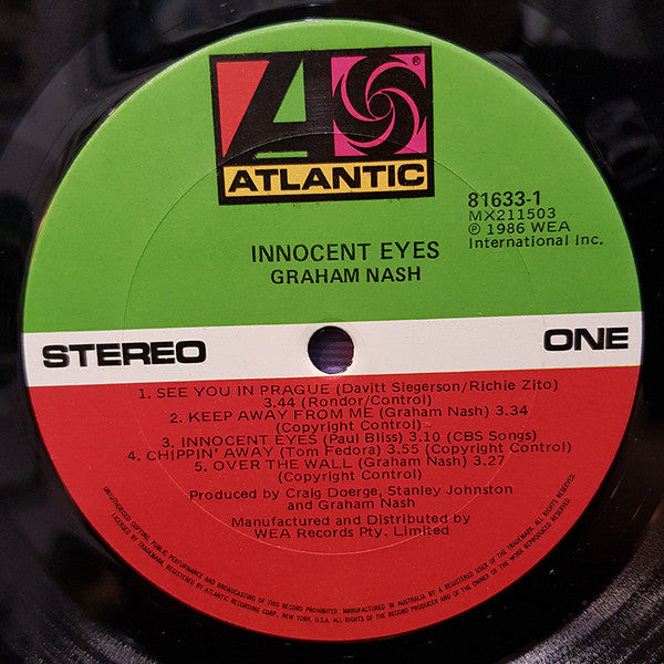 Graham Nash : Innocent Eyes (LP, Album)