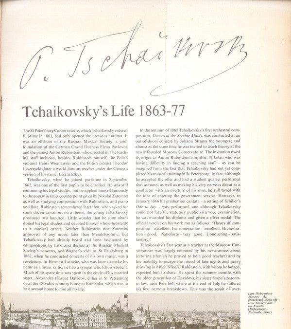 Tchaikovsky*, Ralph Holmes : Tchaikovsky (Part Two) (10")
