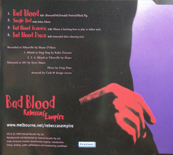 Rebecca's Empire : Bad Blood (CD, Single)