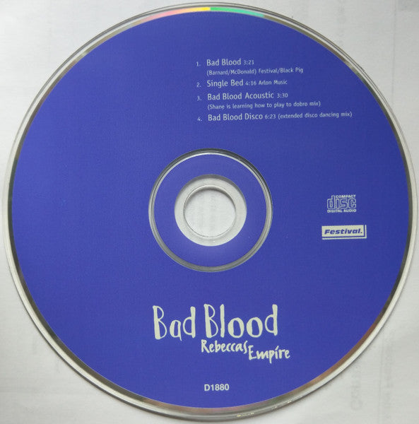 Rebecca's Empire : Bad Blood (CD, Single)