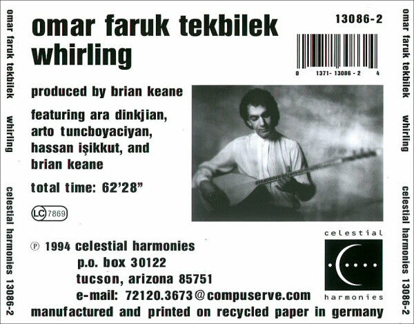 Omar Faruk Tekbilek : Whirling (CD, Album)