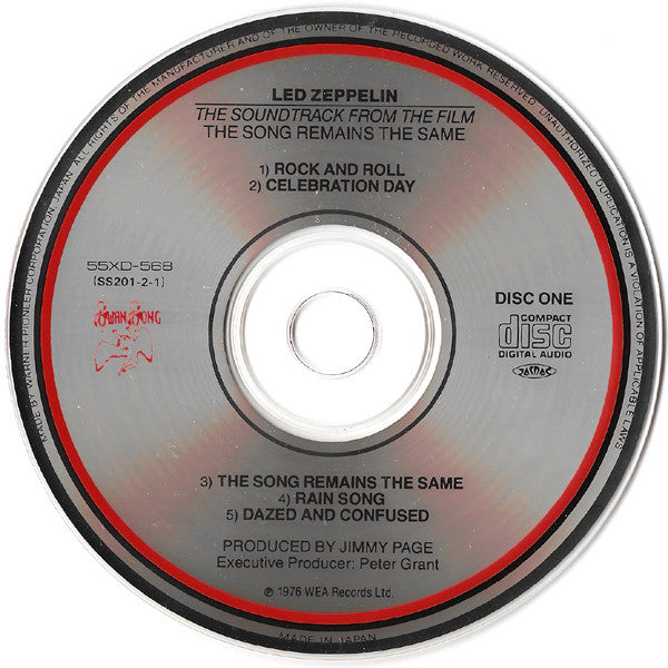 Led Zeppelin : The Soundtrack From The Film The Song Remains The Same (2xCD, Album, RE)