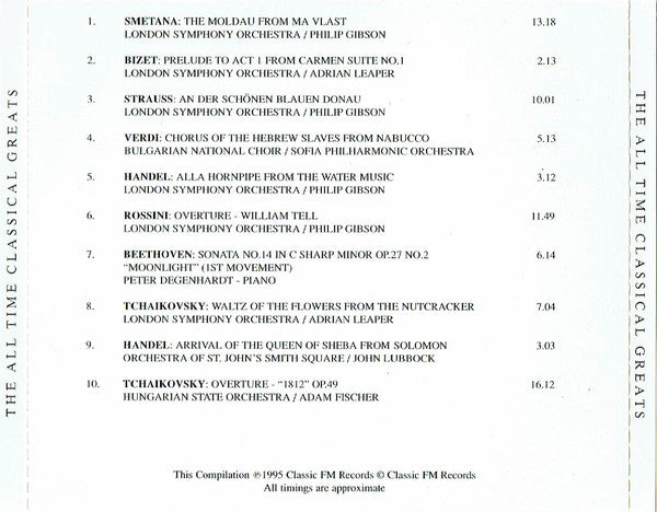Various : The All Time Classical Greats (CD, Comp)
