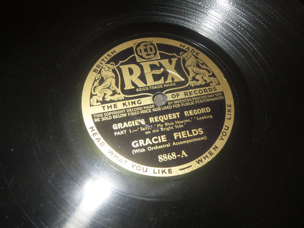 Gracie Fields : Gracie's Request Record (Shellac, 10")