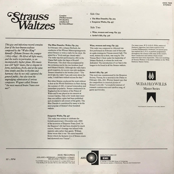 Johann Strauss Jr., Theodor Guschlbauer Conducts London Philharmonic Orchestra : Strauss Waltzes (LP)