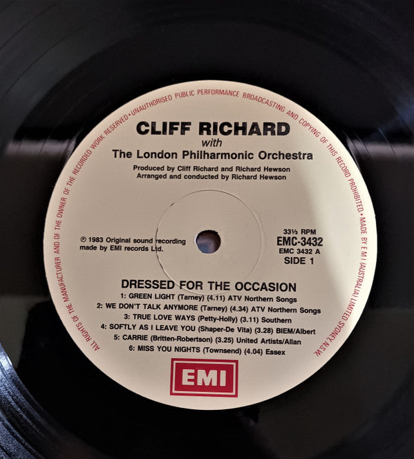 Cliff Richard With The London Philharmonic Orchestra* : Dressed For The Occasion (LP, Album)