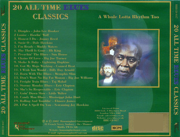 Various : 20 All Time Blues Classics (A Whole Lotta Rhythm Too) (CD, Comp)