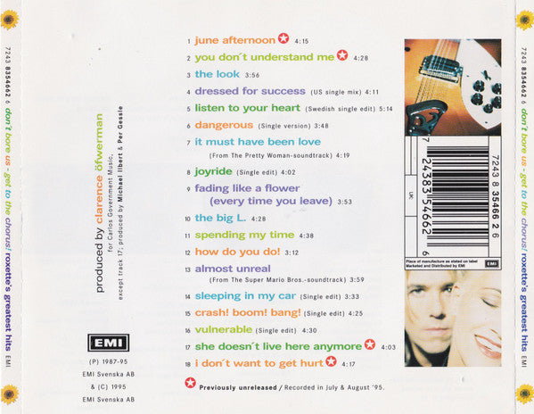 Roxette : Don't Bore Us - Get To The Chorus! (Roxette's Greatest Hits) (CD, Comp, M/Print, Bla)