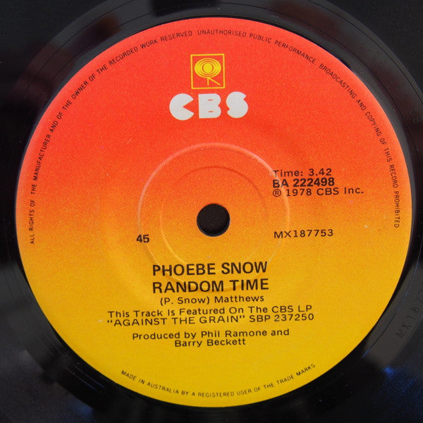 Phoebe Snow : Every Night (7")