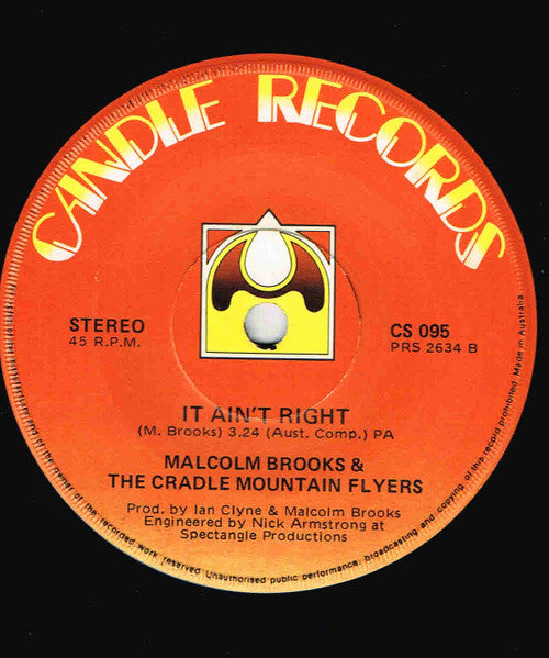 Malcolm Brooks & The Cradle Mountain Flyers : Guess I'll Never Be A Country Star (7", Single)