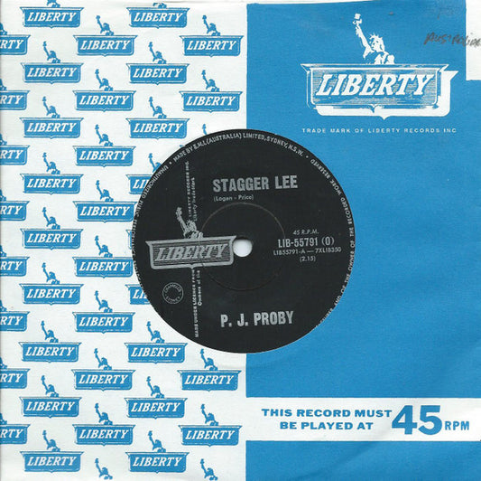 P.J. Proby : Stagger Lee  (7", Single)
