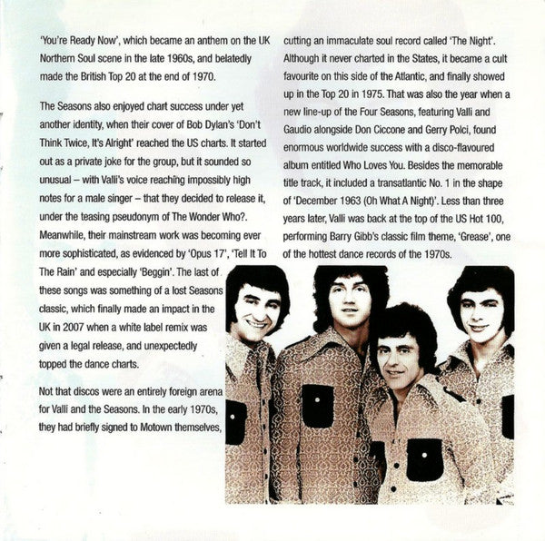 Frankie Valli And The Four Seasons* : Jersey's Best - The Very Best Of Frankie Valli And The Four Seasons (2xCD, Comp)