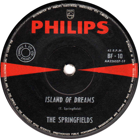 The Springfields : Island Of Dreams (7", Single)