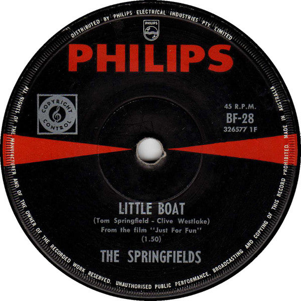 The Springfields : Little Boat  (7", Single)