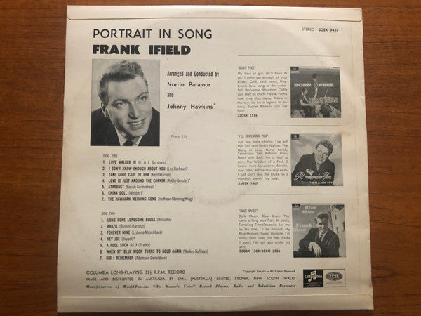 Frank Ifield : Portrait In Song (LP, Mono)