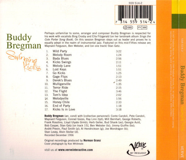 The Buddy Bregman Orchestra : Swinging Kicks (CD, Album, RE, RM, Dig)