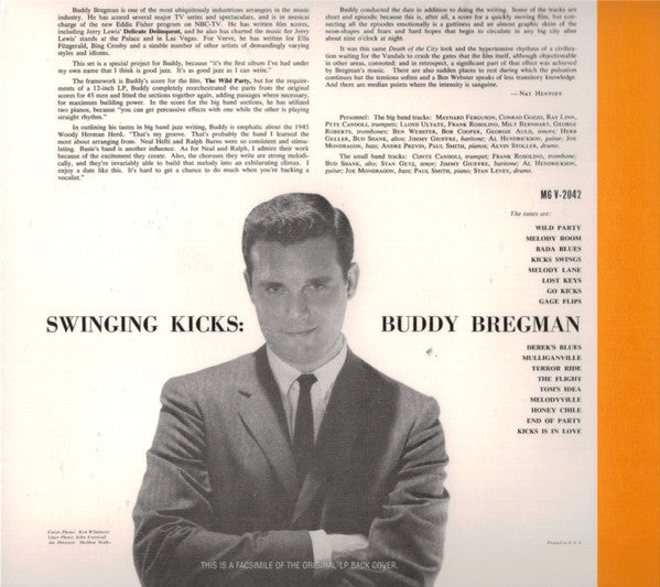 The Buddy Bregman Orchestra : Swinging Kicks (CD, Album, RE, RM, Dig)