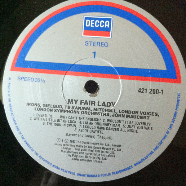 Kiri Te Kanawa, Jeremy Irons, John Gielgud, Warren Mitchell, Jerry Hadley, London Voices : My Fair Lady (LP)