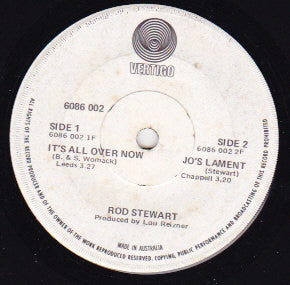 Rod Stewart : It's All Over Now (7", Single)