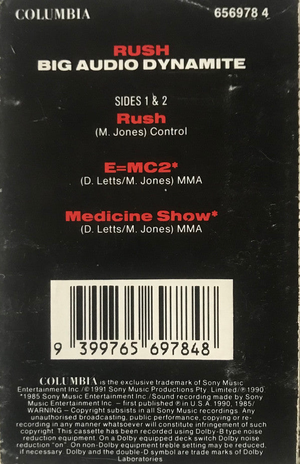 Big Audio Dynamite II : Rush (Cass, Single, Dol)
