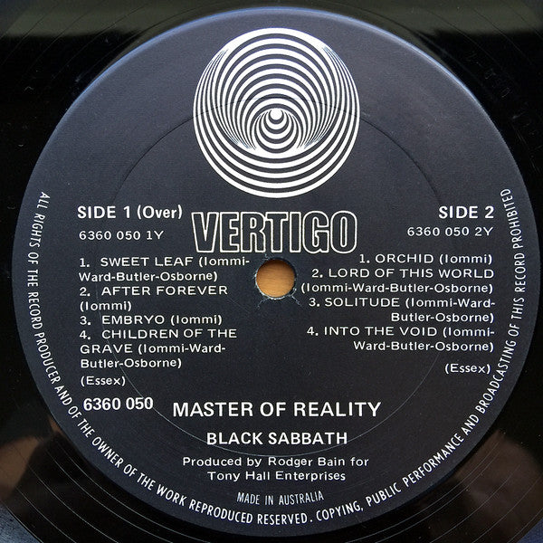 Black Sabbath : Master Of Reality (LP, Album, Rev)