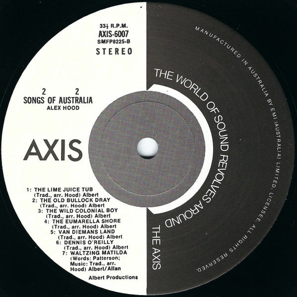 Alex Hood : Songs Of Australia (LP, Album, RE)