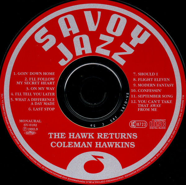 Coleman Hawkins : The Hawk Returns (CD, Mono, RE, RM)