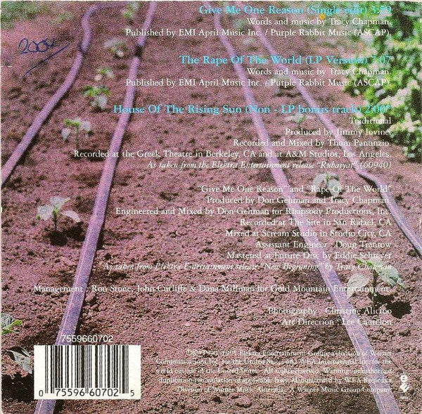 Tracy Chapman : Give Me One Reason (CD, Single, Car)