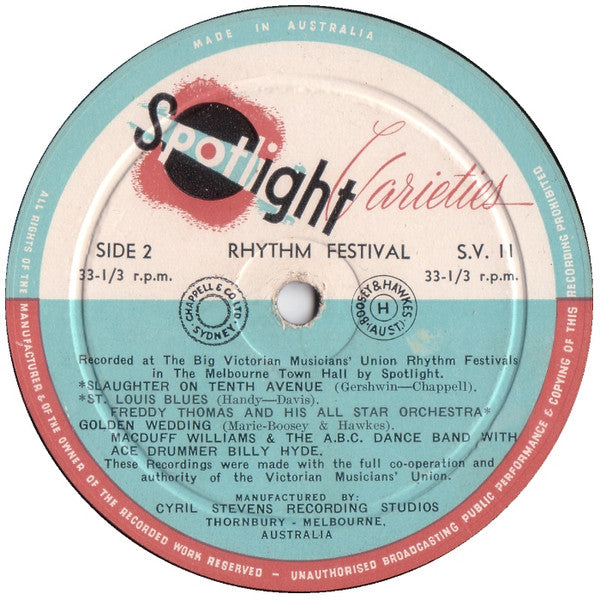 Various : Rhythm Festival (10", Album)
