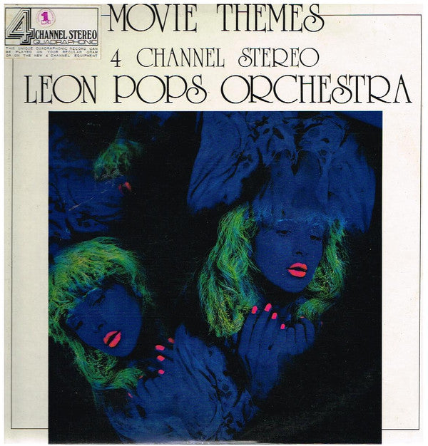 Leon Pops Orchestra : Movie Themes-4 Channel Stereo (LP, Album, Quad)