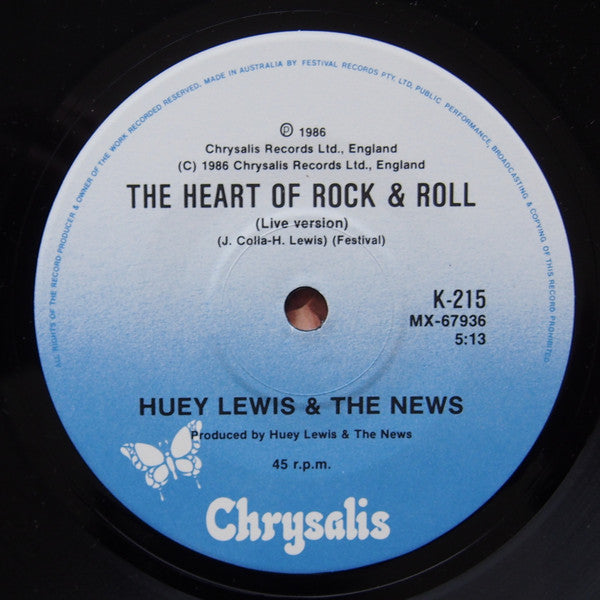 Huey Lewis And The News* : Jacob's Ladder (7", Single, Ltd)