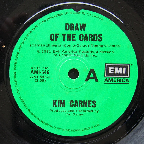 Kim Carnes : Draw Of The Cards (7", Single)