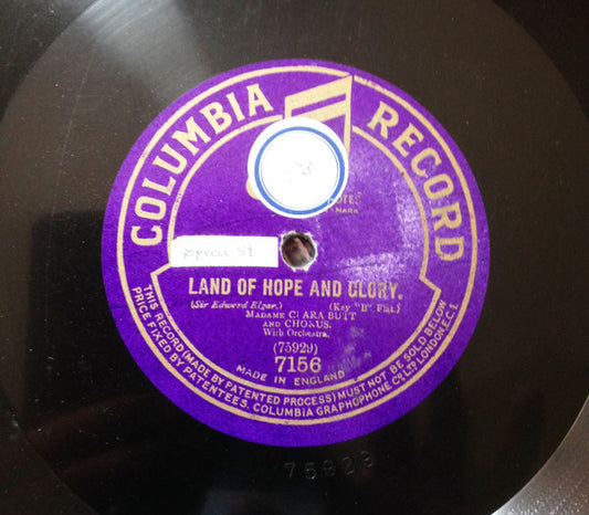 Clara Butt : Land Of Hope And Glory (Shellac, 12", S/Sided, Etch)