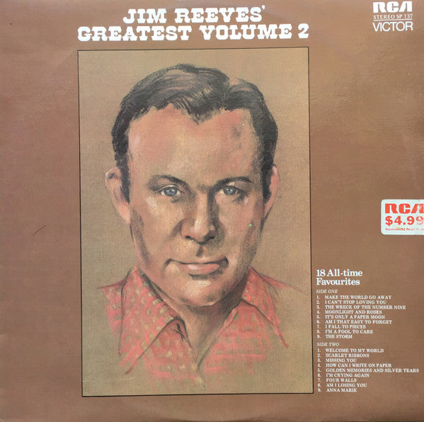 Jim Reeves : Jim Reeves' Greatest Volume 2 (LP, Comp)