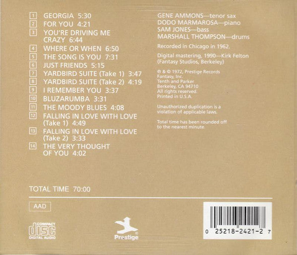 Ammons* & Marmarosa* : Jug & Dodo (CD, RE, RM)