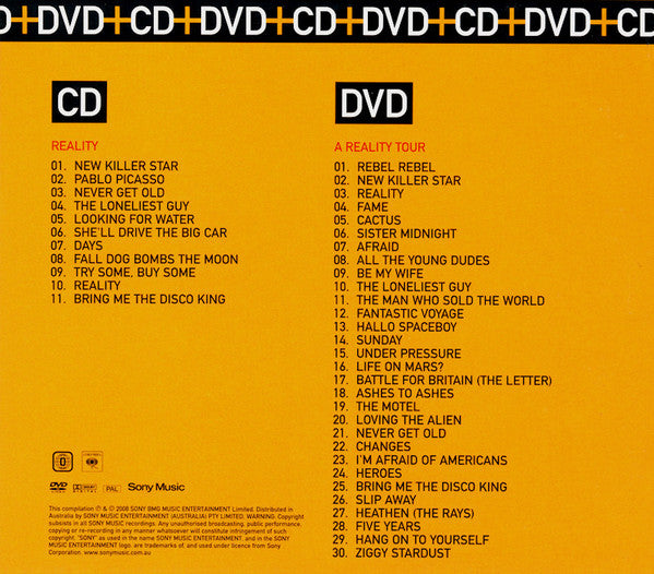 David Bowie : Reality / A Reality Tour (Box, Comp, S/Edition, Sli + CD, Album + DVD-V, Alb)
