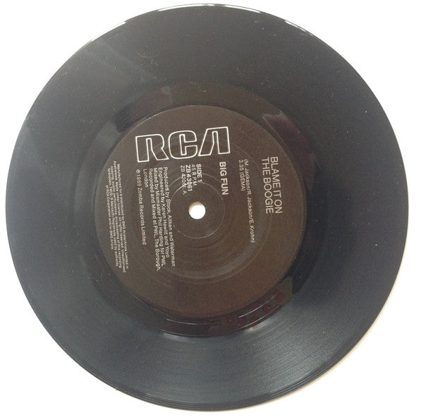 Big Fun : Blame It On The Boogie (7", Single)