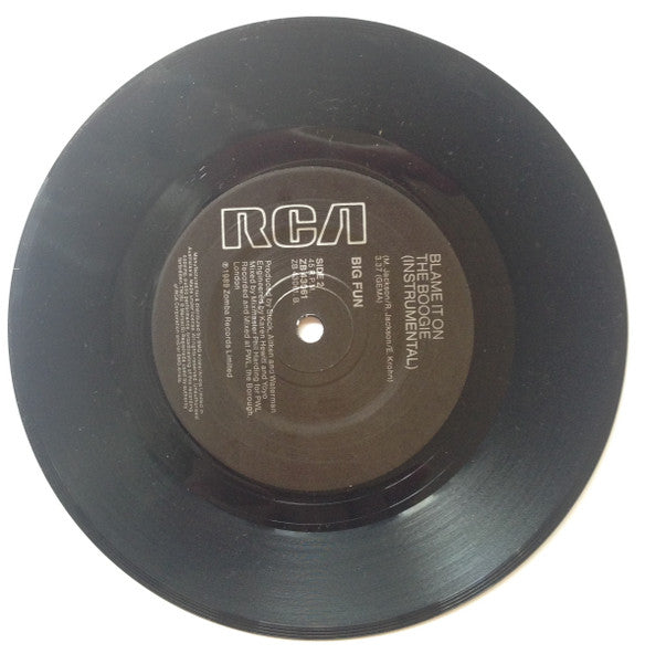 Big Fun : Blame It On The Boogie (7", Single)