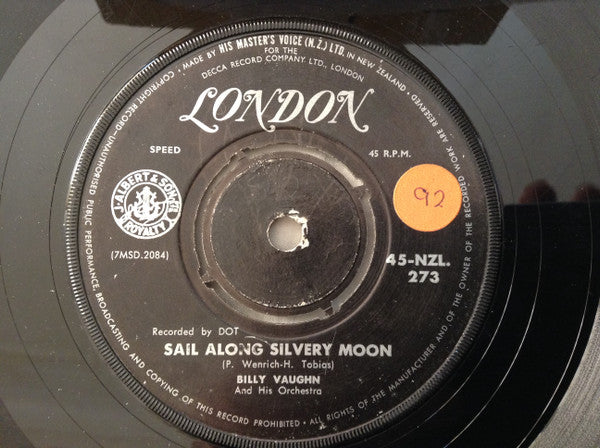 Billy Vaughn And His Orchestra : Sail Along Silvery Moon / Raunchy (7", Single)