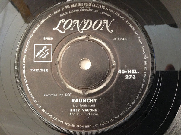 Billy Vaughn And His Orchestra : Sail Along Silvery Moon / Raunchy (7", Single)